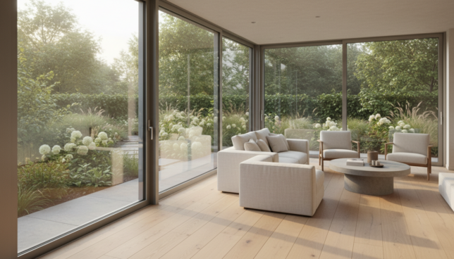 Materialien für bodentiefe Fenster