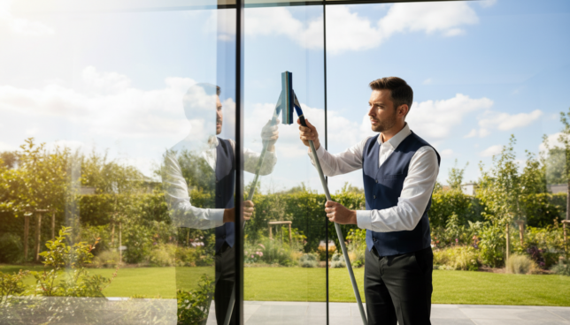 Reinigung von Glasflächen