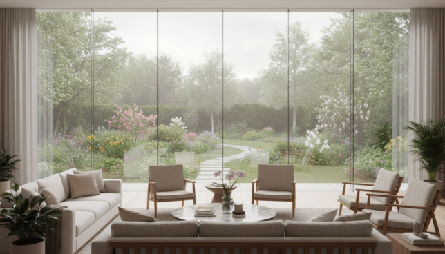 Sicherheitsglas für bodentiefe Fenster