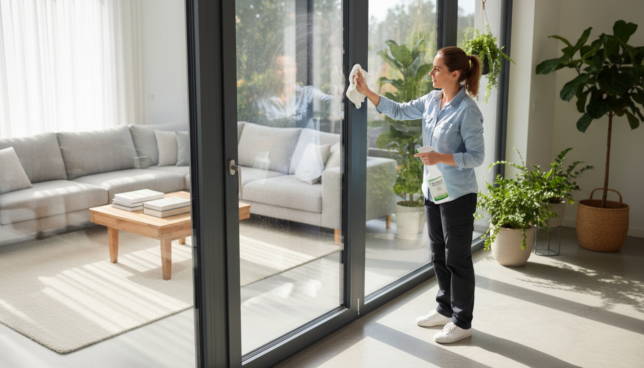 Sonnenschutzfenster Reinigung