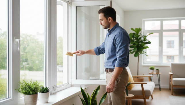 Wartung von Kunststofffenstern